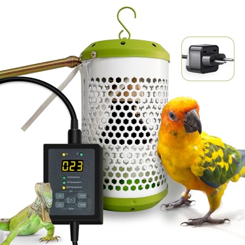 SYSAI Vogelkäfigheizung mit automatischer Temperaturregelung, Bissfester Netzkabelschutz SYSAI Vogelkäfigheizung mit automatischer Temperaturregelung, Bissfester Netzkabelschutz von SYSAI