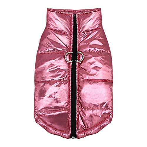 SYT-MD Hundekostüm, Haustier Mantel Winter warme Weste kleine Hund Kleidung wasserdichte Hund Kleidung welpen Hund Regen Mantel Kleidung Zubehã (Color : Pink, Size : 2XL) von SYT-MD