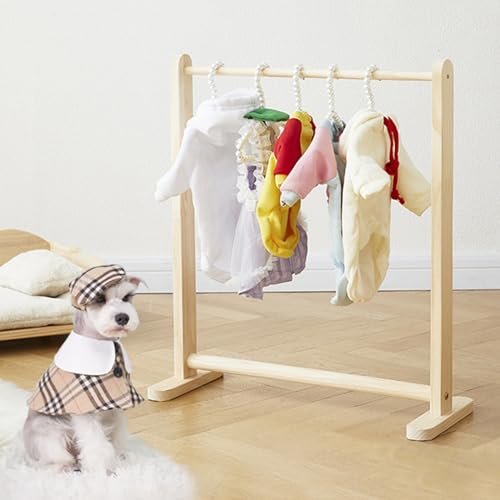 Haustier Kleiderständer Offener Kleiderschrank Hundekleidung Rack Kleidungsständer Mit Hölzerne Kleidung Rack Haustier Armoire Garderobe Perfekt Für Haustier Und Katze (Size : Hanger B) von SYUFRE