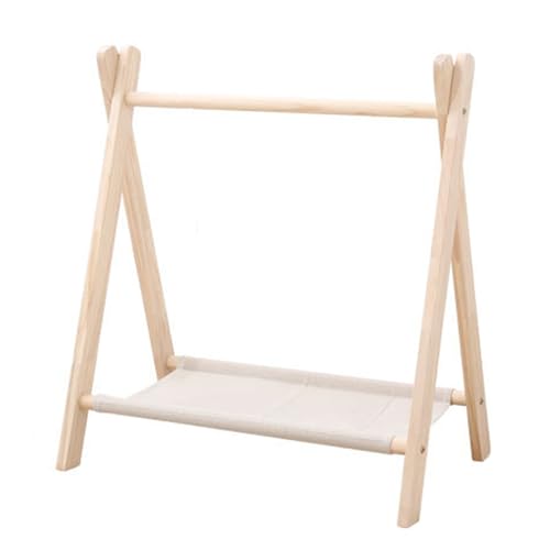 Haustier Kleiderständer Offener Kleiderschrank Hundekleidung Rack Kleidungsständer Mit Hölzerne Kleidung Rack Haustier Armoire Garderobe Perfekt Für Haustier Und Katze (Size : Triangle/Square Wood) von SYUFRE