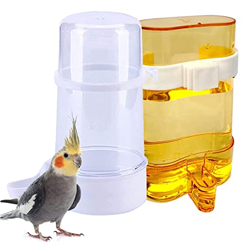 2 Stücke Birds Wasserspender Kunststoff Vögel Automatischer Wasserspender Futterspender Vogel Wasserspender für Kleine und Mittlere Vögel Wie Papageien, Paarvögel, Tauben Und Stare 220ml/415ml von SZQIUNUBI