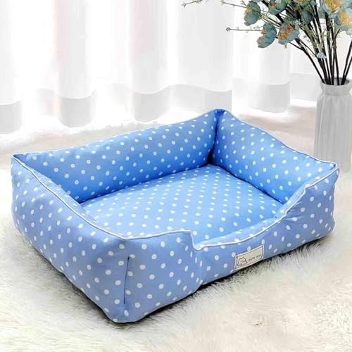 SZSXYBZ Atmungsaktives, gemütliches Haustier-Sofabett mit abnehmbarem Bezug, waschbare PP-Baumwoll-Füllung, Haustierkissen, rutschfeste, praktische Haustiercouch (Blau, 48 x 38 cm) von SZSXYBZ