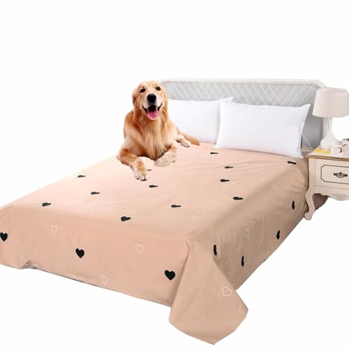 SZSXYBZ Bett-Sofa-Schutzhülle für mittelgroße und große Hunde, Katzen, Haustiere, waschbar, wasserdicht, große Größe, Überwurfdecke, Bettlaken (Khaki, 200 x 230 cm) von SZSXYBZ