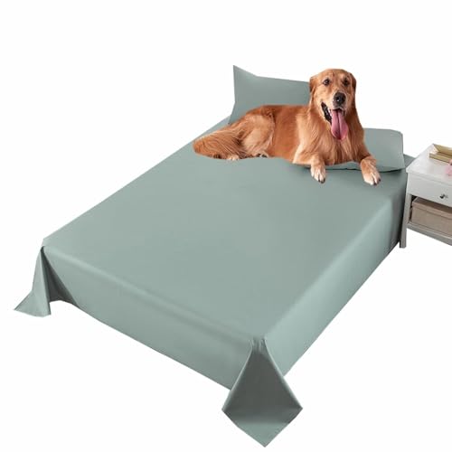 SZSXYBZ Hunde- und Katzen-Decken für Sofa, Couch, Bett, wasserdichte Beschichtung, Haustierdecke, waschbare Möbelschutzdecke, Sofa, Matratzenschutzbezug (Grün, 160 x 230 cm) von SZSXYBZ