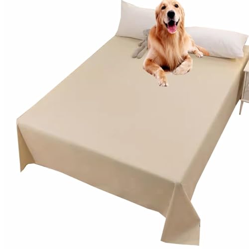 SZSXYBZ Hundebett-Bezug, Haustierdecke, weicher, dünner Matratzenschoner, waschbar, für Hunde und Katzen, wasserdicht, Sofabezug, Möbelschutz (Khaki, 160 x 230 cm) von SZSXYBZ