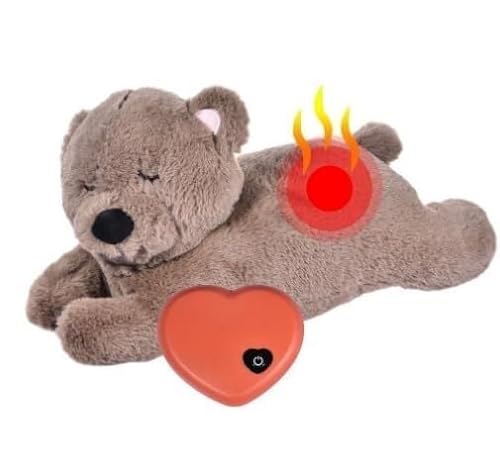 SZSXYBZ Puppy Heartbeat Stofftier Weiches Plüsch Schlafkumpel Verhaltenshilfe Hundespielzeug Hund Herzschlag Spielzeug Schlafkumpel Verhaltenshilfe Spielzeug Welpen Herzschlag Spielzeug für Welpen von SZSXYBZ