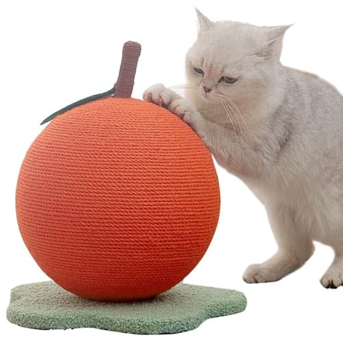 SimidunEUR Kratzball für Katzen, orangefarbene Form, natürliches Sisalbrett, Kratzbaum für Kätzchen, lustiges Katzenspielzeug, Orange, 27 x 27 x 33 cm (27 x 27 x 33 cm) von SZSXYBZ