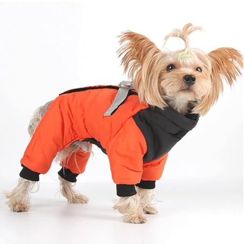 Warmer Hundemantel, wasserdichte Hunde-Winterjacke für kleine und mittelgroße Hunde, 4 Beine, abgedeckt, winddicht, reflektierend, Hundejacke, Schneeanzug (2XL) von SZSXYBZ