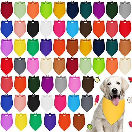 Sadnyy 60 Stück Hundehalstücher, Großpackung Wärmeübertragung, Haustier-Lätzchen, Sublimation, Bandana, blanko, DIY, Dreieck, waschbar, Lätzchen, Schals, verstellbar, Haustier-Bandana, Halstuch, von Sadnyy