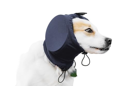 Safe Dogs Ears Hunde-Ohrenschützer, Lärmschutz, 32-dB-Rauschunterdrückung, für Gehörschutz im Flugzeug, Feuerwerk, Reisen, Donner (XL, Blau) von Safe Dogs Ears