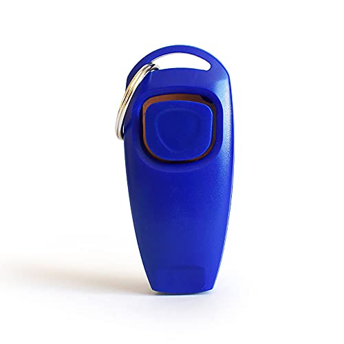 SagaSave 2-in-1 Hundeklicker, Hundepfeife, Hundetrainings-Clicker, Effektiver Haustier-Clicker, Trainings-Clicker für Katzen, Welpen, Hunde, Haustiere, Blau, 1 Stück von SagaSave