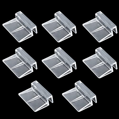 Saim Acryl-Clips für Aquarien, 8 Stück, transparent, für Glasabdeckung, Universal-Deckelclips für randlose Aquarien (8 mm) von Saim