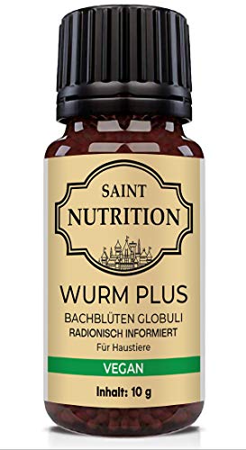 Saint Nutrition® Veganes Wurm Globuli für Tiere - die Wurmkur Alternative für Hunde & Katzen, Entwurmung sowie natürliche Ernährung für Hund & Katz von Saint Nutrition