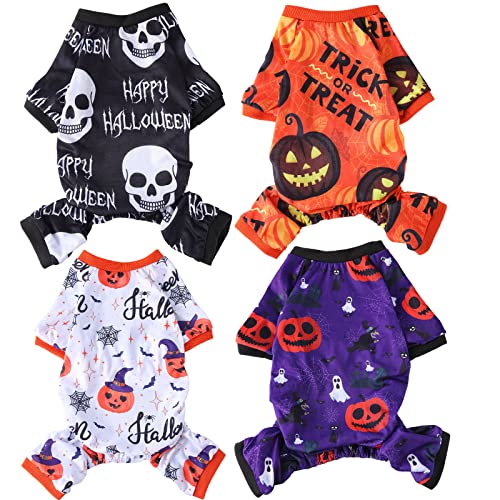 Halloween-Hunde-Pyjama, Urlaubskleidung, Hundekostüme für Halloween, Hundebekleidung, Overall, Kürbis, Totenkopf, Geist, Hexe, Halloween, Hundekostüm für Welpen, Hunde, Katzen, Halloween, Cosplay, von Saintrygo