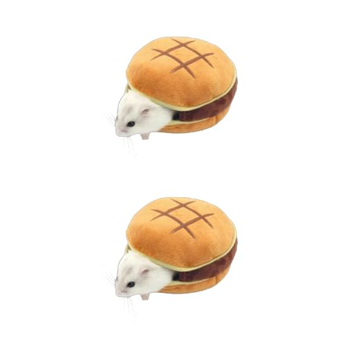 Saiyana Haustierbedarf, warmes Hamsterbett, Hamburger-Design für Kleintiere, Käfigzubehör für kleine Meerschweinchen, Junior-Streifenhörnchen von Saiyana