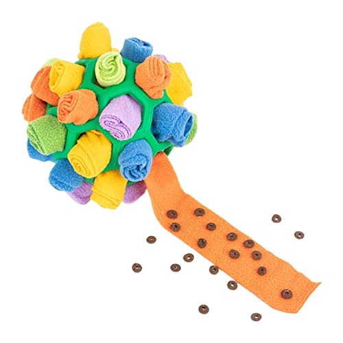 Sakamura Interaktives Hunde-Puzzle-Spielzeug, Schnüffelball für Hunde, tragbarer Hunde-Snackspender, langsames Futterspender, Spielzeugball für das Training der Futtersuche und erhöht den Genuss des Essens von Sakamura