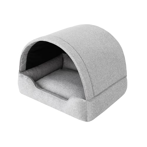 Höhle Hundebett, Hundehöhle mit versteiftem Dach, Hundehütte mit weicher Matratze. Schlafplatz für Haustiere mit schützendem Baldachin, Hundehütte aus Stoff, Sofa und Hundekissen in einem von Sales Core