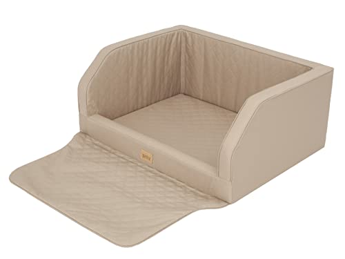 Sales Core Hundeautositz Hundebox Hundebett Transportboxen Hundebett - Beige - XL: 92 x 70 x 39 cm Kofferraumschutz Schutzmatte Transportbox Hundedecke Hundetransportbox von Sales Core