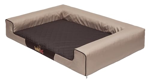 Sales Core Hundebett Katzenbett Hundedecke Schlafplätze - XL: 100 x 65 x 17 cm, Beige + Braun - Hundekissen für Kleine und Große Tiere Hundekorb Dog Bed Hundesofa von Sales Core