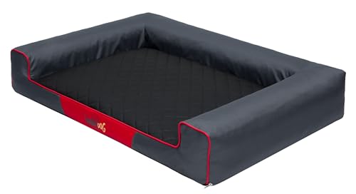 Sales Core Hundebett Katzenbett Hundedecke Schlafplätze - L: 80 x 55 x 17 cm, Graphit + Schwarze - Hundekissen für Kleine und Große Tiere Hundekorb Dog Bed Hundesofa von Sales Core