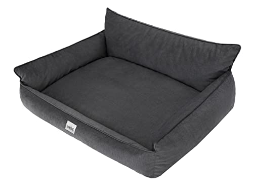 Sales Core Hundebett Hundeliege Hundesofa Hundedecke - XXXL: 132 x 106 x 33 cm, Graphit, Fancy - Orthopädisches Hundecouch Hundekorb Kleine Mittelgroße Große Hundekissen Schlafplätze von Sales Core