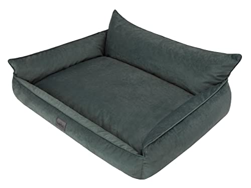 Sales Core Hundebett Hundeliege Hundesofa Hundedecke - XXXL: 132 x 106 x 33 cm, Flasche Grün, Fancy - Orthopädisches Hundecouch Hundekorb Kleine Mittelgroße Große Hundekissen Schlafplätze von Sales Core