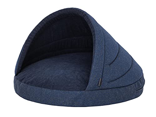 Sales Core Hundehöhle Hundehütte Hundebett Hundehütte - Marineblau - R1: ⌀65 x 50 cm Große und Kleine Hunde Hundeliege Hundesofa Hundekissen Hundekorb von Sales Core