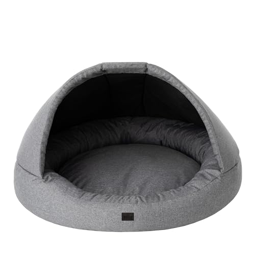 Sales Core Hundehöhle Hundehütte Hundebett Hundehütte -R2: ⌀100 cm x 62 cm - Graphit, Große und Kleine Hunde Hundeliege Hundesofa Hundekissen Hundekorb Höhlenbett von Sales Core