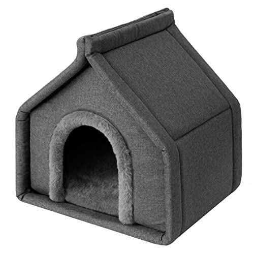 Sales Core Hundehütte Katzenhütte Hundehöhle - Graphit Ecolen - R1: 42x33x43 cm - Hundehaus Katzenhaus Hundebox Hundekissen Katzenkissen Haustierhütte von Sales Core