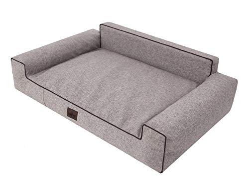 Sales Core Hundeliege Hundesofa Hundebett Hundebox Hundedecke - Cappuccino, L: 78 x 53 x 26 cm, Inari-Stoff, Kleine Mittelgroße Große Hundekissen Schlafplätze von Sales Core