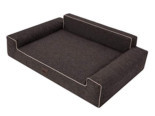 Sales Core Hundeliege Hundesofa Hundebett Hundebox Hundedecke - Dunkelbraun, XL: 98 x 66 x 28 cm, Inari-Stoff, Kleine Mittelgroße Große Hundekissen Schlafplätze von Sales Core