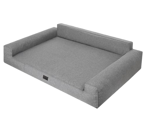 Sales Core Hundeliege Hundesofa Hundebett Hundebox Hundedecke - Graphit, XXL: 116 x 78 x 28 cm, Ecolen-Stoff, Kleine Mittelgroße Große Hundekissen Schlafplätze von Sales Core