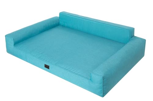 Sales Core Hundeliege Hundesofa Hundebett Hundebox Hundedecke - Hellblau, XXL: 116 x 78 x 28 cm, Ecolen-Stoff, Kleine Mittelgroße Große Hundekissen Schlafplätze von Sales Core