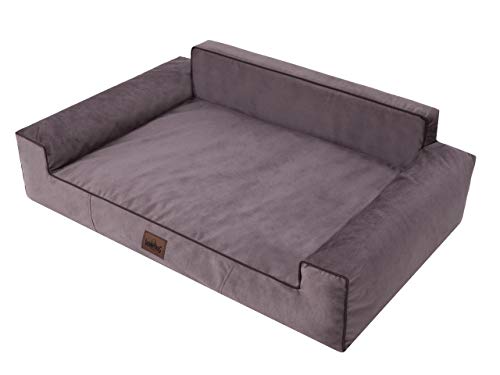 Sales Core Hundeliege Hundesofa Hundebett Hundebox Hundedecke - Hellbraun, XXL: 116 x 78 x 28 cm, Fancy-Stoff, Kleine Mittelgroße Große Hundekissen Schlafplätze von Sales Core