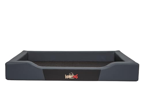 Sales Core Hundebett Abwaschbar Orthopädisch Hundekissen Hundematratze - XXL: 120 x 80 x 16 cm, Graphit + Schwarz - Wasserdicht Hundecouch Hundeplatz für Kleine, Mittelgroße und Große Hunde von Sales Core