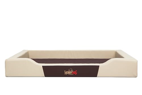 Sales Core Hundebett Abwaschbar Orthopädisch Hundekissen Hundematratze - XL: 93 x 62 x 13 cm, Beige + Braun - Wasserdicht Hundecouch Hundeplatz für Kleine, Mittelgroße und Große Hunde von Sales Core