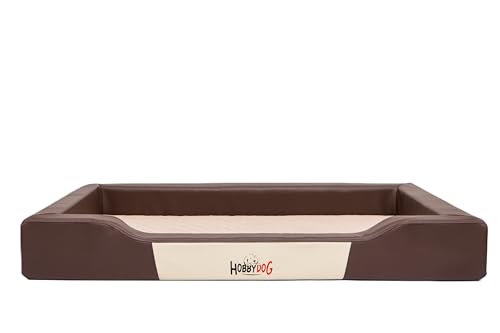 Sales Core Hundebett Abwaschbar Orthopädisch Hundekissen Hundematratze - L: 75 x 50 x 13 cm, Braun + Beige - Wasserdicht Hundecouch Hundeplatz für Kleine, Mittelgroße und Große Hunde von Sales Core