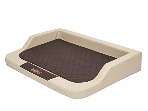 Sales Core Orthopädisches Hundebett Hundekissen - Lux Beige - XXL: 120 x 80 x 19 cm Große und Mittelgroße Hunde Hundekorb Orthopädisch Hundekörbchen Kunstleder von Sales Core