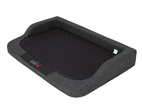 Sales Core Orthopädisches Hundebett Hundekissen - Schwarz Ecolen - XXL: 120 x 80 x 19 cm Große und Mittelgroße Hunde Hundekorb Orthopädisch Hundekörbchen Kunstleder von Sales Core