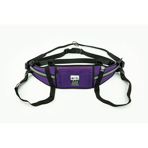 Sali Kuristo Belt Lila Hüftgürtel Canicross Skijöring Dogtrekking (L/XL) von Sali