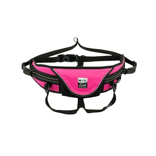 Sali Relax-Flash-Belt | Laufgürtel Canicross Hiking Skijöring sorglose Spaziergänge (Pink) von Sali