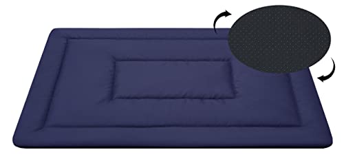 Salla Hundebett, Doppelseitige, rutschfeste Hundematte, Waschbares Hundebett, wasserdichte & Kratzfeste Liegematte für Hunde, Haustierbett, Pflegeleicht & Schmutzabweisend, Granate, 130 x 85 cm von Salla