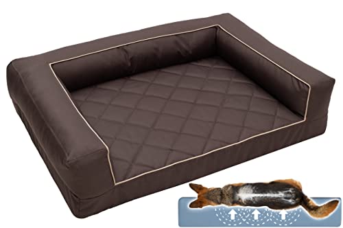 Salla Hundebett, Orthopädisches Bett für Hunde, Waschbares Hundesofa mit Abnehmbarem Bezug, Hundematratze für Haustiere, Haustierbett, Tierbett, Hundecouch, 80 cm x 60 cm, Braun von Salla