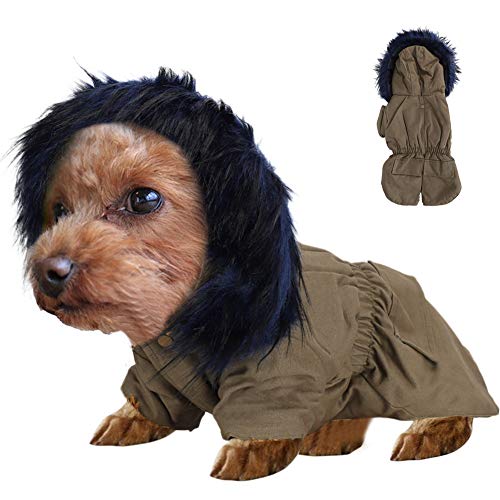 Saluaqui Pet Coat, Strapazierfähiges Plüschhalsband Fine Workmanship Dog Military Coat, für Haustiere Hunde von Saluaqui