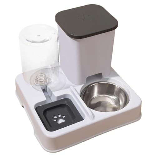 Futterspender für Katzen/Lebensmittel | 2-in-1Automatischer Futter- Und Wasserspender | 800g Futterautomat Katze und 1.5L Wasserspender Hund | Schwerkraft-Katzenfutterspender für kleine Haustiere von Salyeeluly