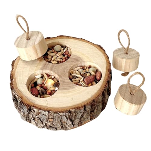 Salyeeluly Hamster-Futtersuchspielzeug,Hamster-Anreicherungs-Futtersuchspielzeug, Hölzernes Kaninchen-Hamster-Spielzeug, Futtersuche-Spielzeug, Lernspielzeug aus Holz für Kaninchen, Ratten, Rennmäuse von Salyeeluly