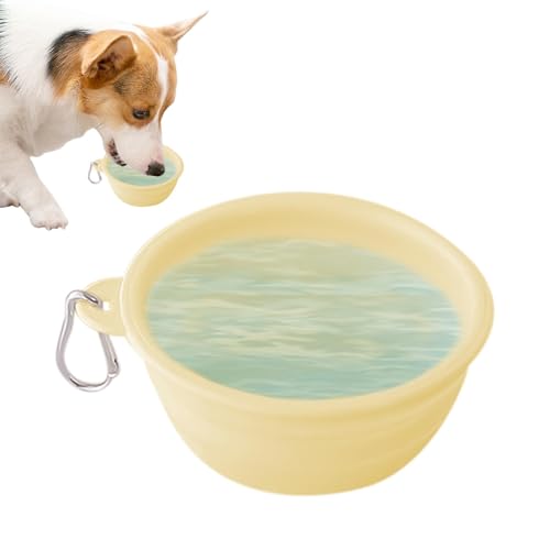 Salyeeluly Haustier Reiseschüssel | Faltbare Lebensmittelqualität Silikon Wassernapf für Haustiere - Reisenapf Tragbarer Multifunktionaler Pet Feeder mit Schnalle für Katzen Kätzchen Hunde Welpen von Salyeeluly