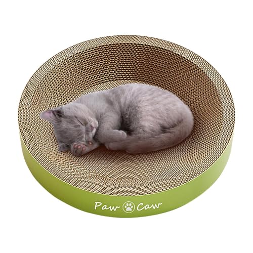 Salyeeluly Kratzbrett für Katzen, Kratzbrett für Katzen aus Pappe - Claw Corrugated Round Scratch Pad Kratzbrett,Langlebige Lounge-Bettruhe, recyceltes Haustierzubehör für Haustiere von Salyeeluly