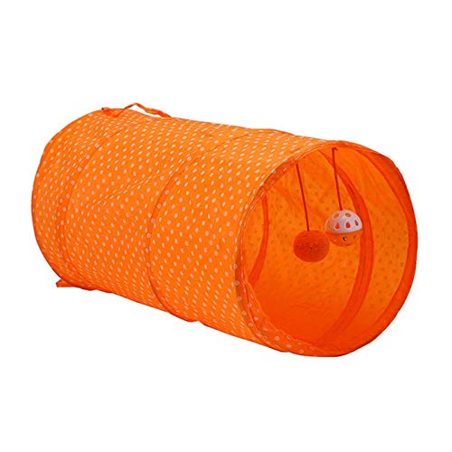 Pet Tunnel Tube Toy Orange Faltbare Katze Hund Spielen Interaktives Training Welpe Outdoor Indoor Supplies Katze Tunnel Tube von Samine