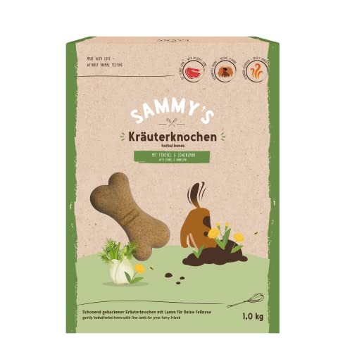 Sammy´s Kräuterknochen | Schonend gebackene Hundesnacks | Kräuterknochen mit feinem Lamm | 1 kg von Sammy's Hundesnacks